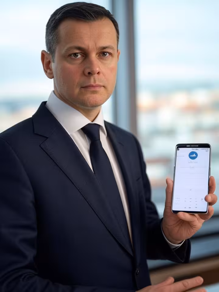 Muž používajúci diskrétne komunikačné aplikácie pre súkromie